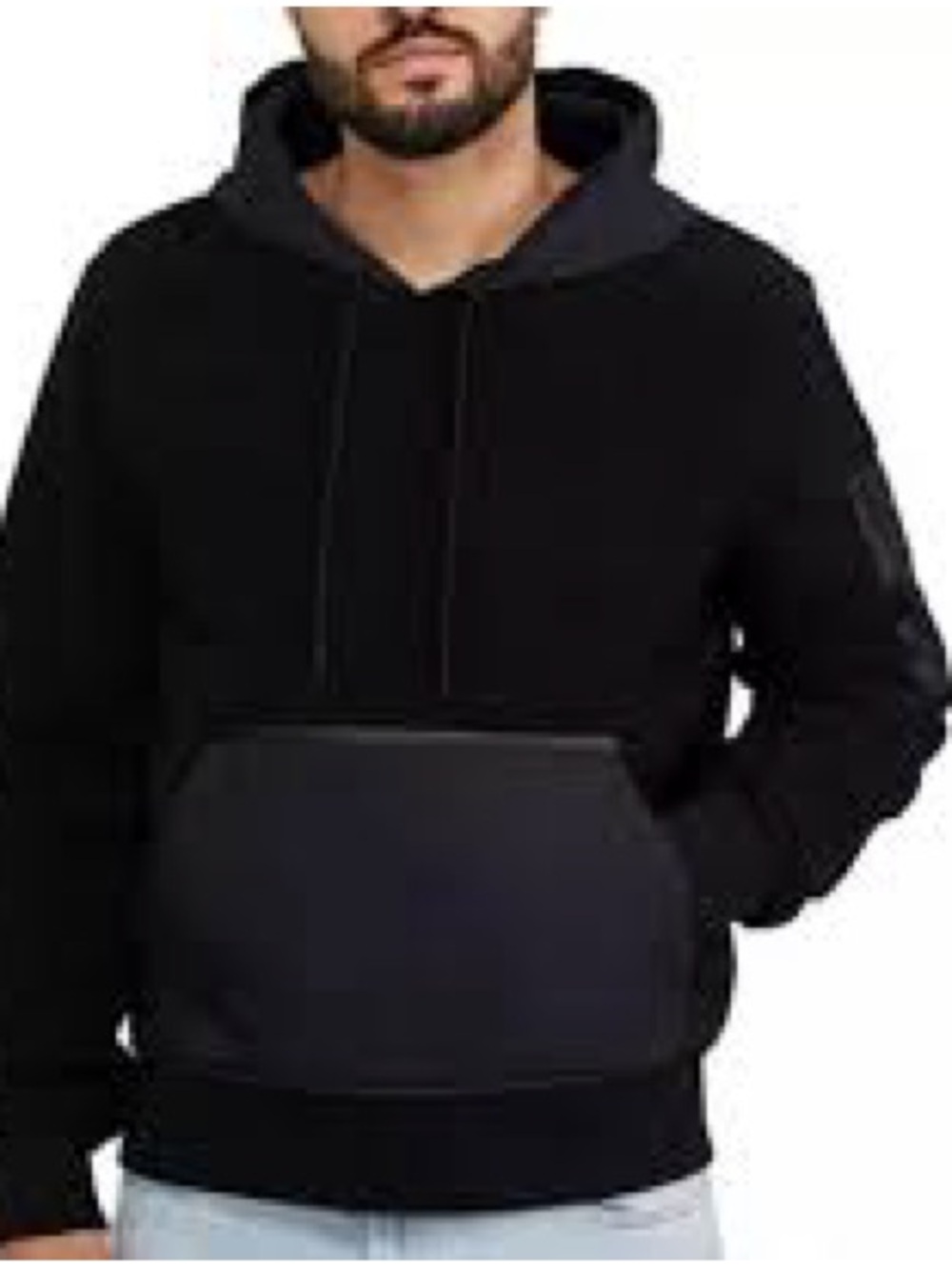 Men's Pajar Frederik Black Hooded Pullover Sherpa Sweatshirt